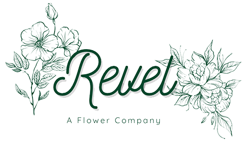 logo revel wedding flowers event